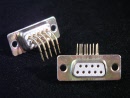 d-sub connector 9 polig female print haaks